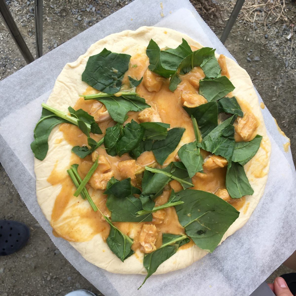 自家製バーベキューチキンピザのレシピ